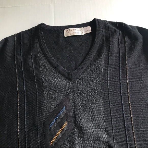 St Croix Knits Men’s V-neck Sweater Wool Blend Size Large. - Picture 2 of 5